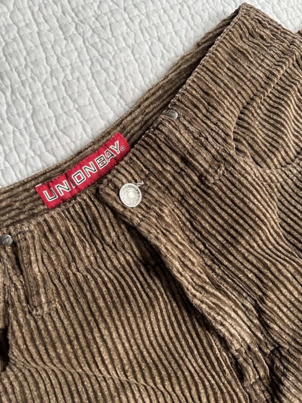 Y2K 90’s UNIONBAY Brown Corduroy Wide-Leg low rise Pants/Jeans